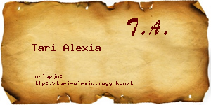 Tari Alexia névjegykártya